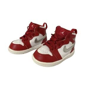 Nike Jordon 1 Retro High TD Gym Red/Silver Size 5C, 705304-602